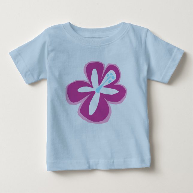 Camiseta Para Bebê Credeiros de Criança de Flor Pokii (Frente)