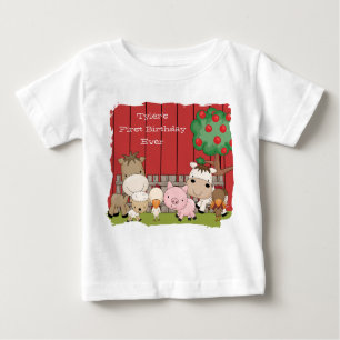 Camiseta Para Bebê Creeper da criança dos amigos do Barnyard do beb