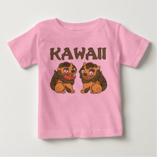 Camiseta Para Bebê Creeper de Kawaii Shisa