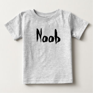 Camiseta Para Bebê Creeper do bebê do Gamer - Noob no preto