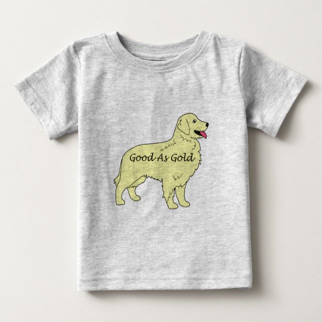Camiseta Para Bebê Creeper do bebê do golden retriever bom como o (Frente)