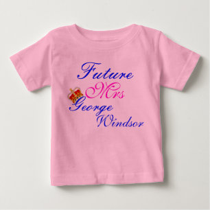 Camiseta Para Bebê creeper futuro do bebê da Sra. príncipe george