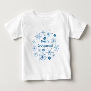 Camiseta Para Bebê Creepmas feliz!