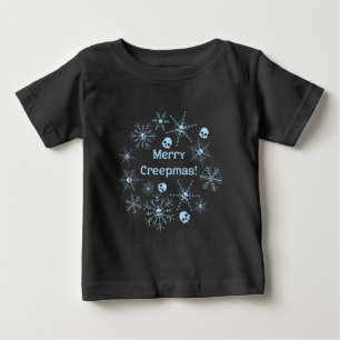 Camiseta Para Bebê Creepmas feliz!