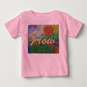 Camiseta Para Bebê Cresça o T infantil da Longo-Capa