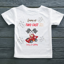 Camiseta Para Bebê Crescendo dois segundos aniversários rápidos