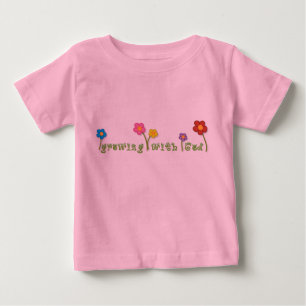 Camiseta Para Bebê Crescimento com o T cristão do bebê do deus