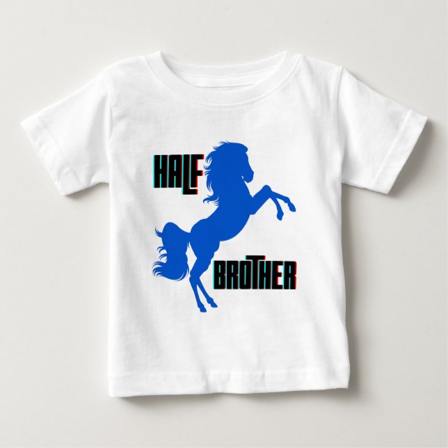 Camiseta Para Bebê Criação de Cavalo de Meio Irmão (Frente)