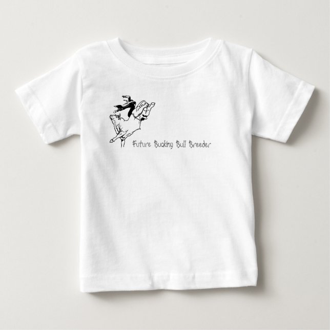 Camiseta Para Bebê Criador Bucking futuro de Bull (Frente)