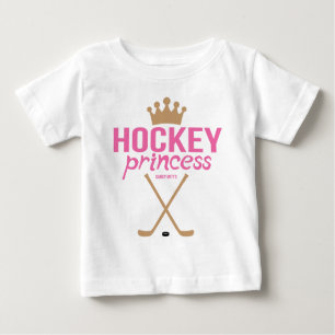 Camiseta Para Bebê Criança da Princesa de Hockey