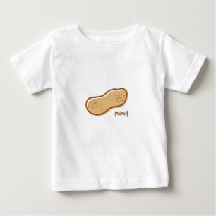 Camiseta Para Bebê Criança De Amendoim Longa Folga