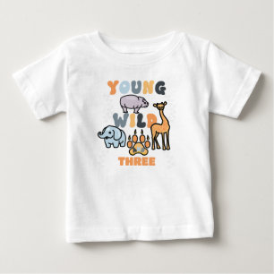 Camiseta Para Bebê Criança de Animais Selvagens Bons