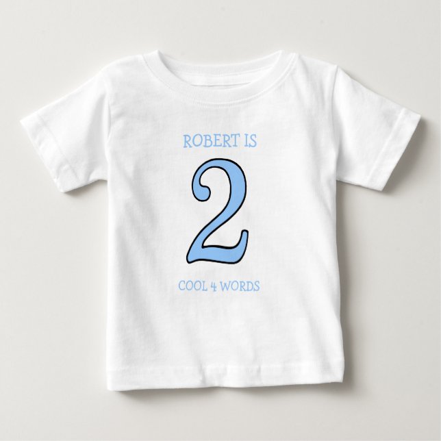 Camiseta Para Bebê Criança De Aniversário De 2 Anos Muito Legal Para  (Frente)