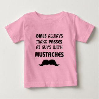 Camiseta Para Bebê Criança de bigode