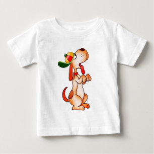 Camiseta Para Bebê Criança de Cão-Rapper