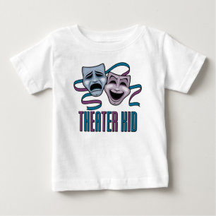 Camiseta Para Bebê Criança de Teatro de Comédia e Tragédia