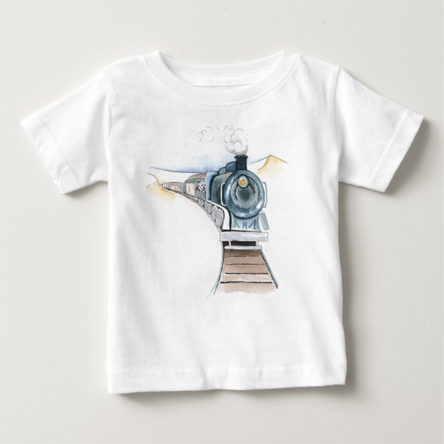 Camiseta Para Bebê Criança de trem da China T (Frente)