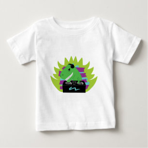 Camiseta Para Bebê Criança Dj-asaurus Rex T-Shirt