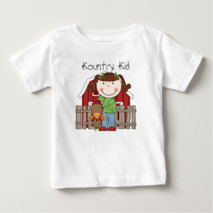 Camiseta Para Bebê Criança do país, Camisa-T do celeiro