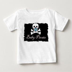 Camiseta Para Bebê Criança do pirata do bebê/t-shirt da criança