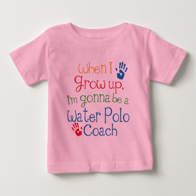 Camiseta Para Bebê Criança do treinador do pólo aquático (futuro) (Frente)