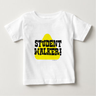Camiseta Para Bebê Criança Engraçado, estudante Walker - Slogan