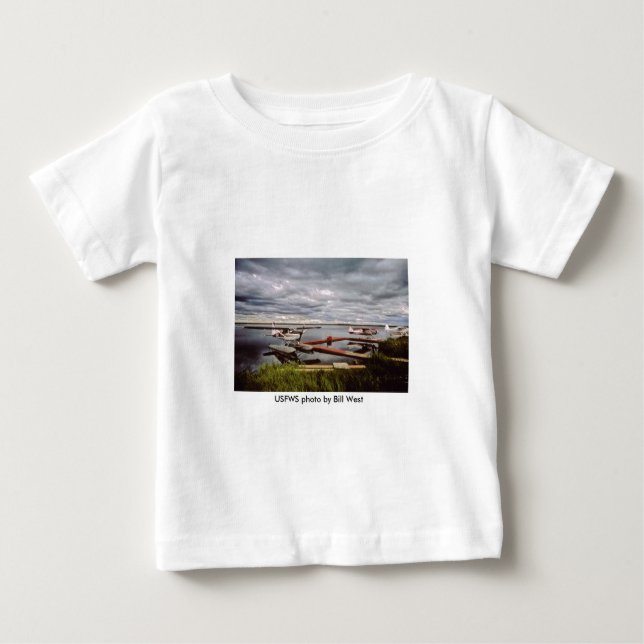 Camiseta Para Bebê Criança Floatplanes T/três entrado (Frente)