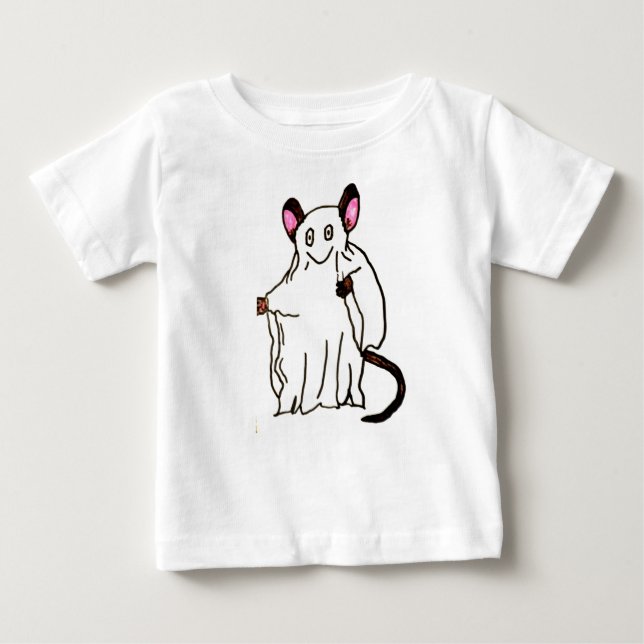 Camiseta Para Bebê Criança GHOST DO MOUSE HALLOWEEN (Frente)