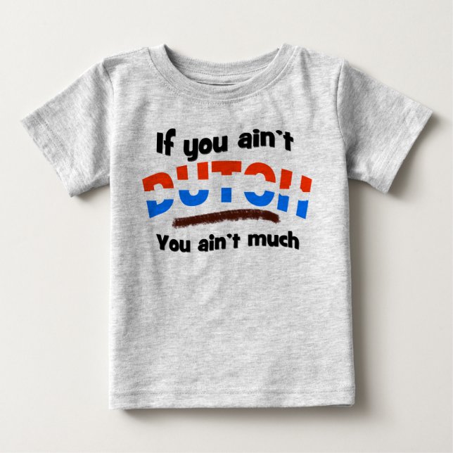Camiseta Para Bebê Criança holandesa (Frente)