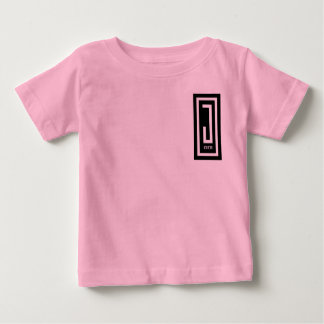 Camiseta Para Bebê criança j vista de manga de design