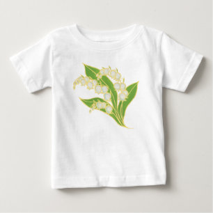 Camiseta Para Bebê Criança Longa-Capa: Lily do Vale