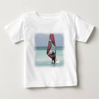 Camiseta Para Bebê Criança Longa do Horizonte de Navegação