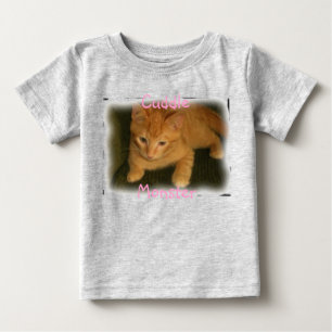 Camiseta Para Bebê Criança orgânica "Cuddle Monster" do Gatinho