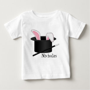 Camiseta Para Bebê Criança Personalizada do Chapéu do Mágico / Cam