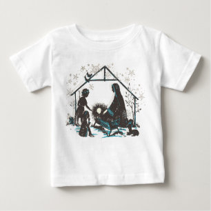 Camiseta Para Bebê Criança Religiosa Cristã Criança Jesus Natal Nativ