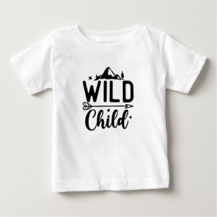Camiseta Para Bebê Criança Selvagem para Bebês e Crianças Meninos e M