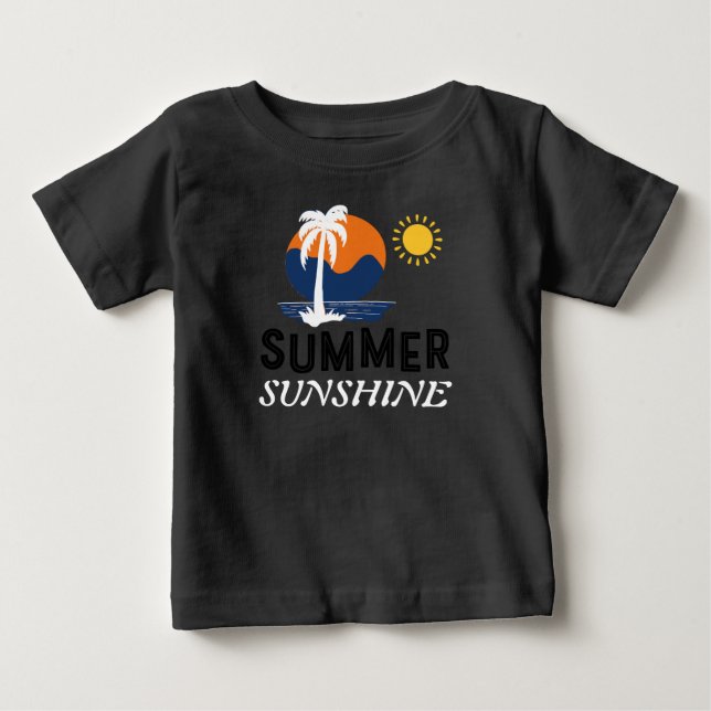 Camiseta Para Bebê Criança Sunshine (Frente)