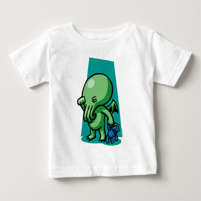 Camiseta Para Bebê Criança T-Shirt Cthulhu por Sono (Frente)