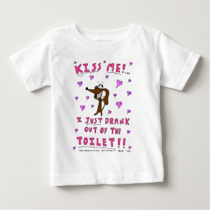 Camiseta Para Bebê Criança T-Shirt Midge 'KISS ME'