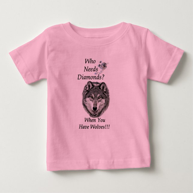 Camiseta Para Bebê Criança - TShirt cor-de-rosa (Frente)