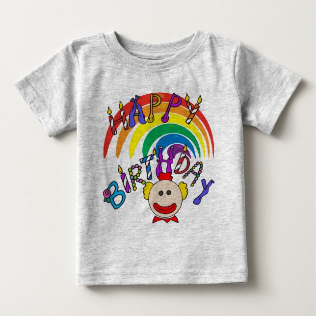 Camiseta Para Bebê Crianças Aniversário (Frente)