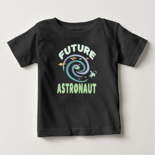 Camiseta Para Bebê Crianças Astronautas do Futuro