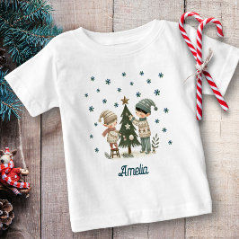 Camiseta Para Bebê Crianças Bonitas Decorando Desenho De Árvore De Na