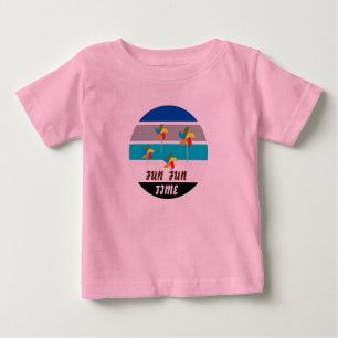 Camiseta Para Bebê Crianças Bonitas Rosa