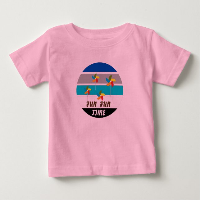 Camiseta Para Bebê Crianças Bonitas Rosa (Frente)