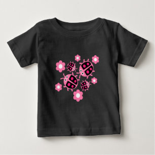 Camiseta Para Bebê Crianças Coccinellidae ladybug