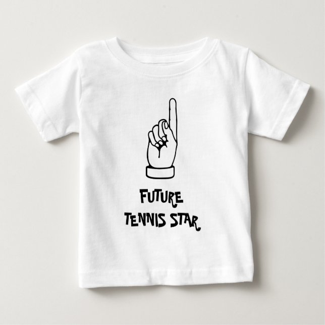 Camiseta Para Bebê Crianças com lema tênis humorístico (Frente)