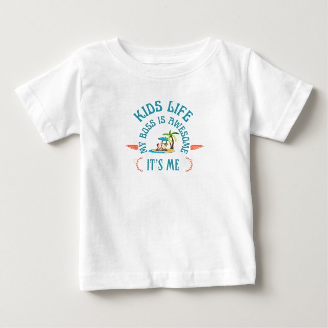Camiseta Para Bebê Crianças como um chefe (Frente)