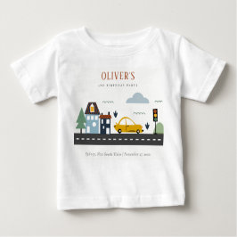Camiseta Para Bebê Crianças Cutas Caminhões De Automóveis Urbanos Qua