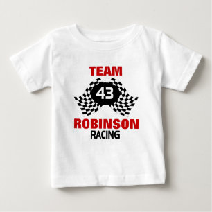 Camiseta Para Bebê Crianças da Família Team Racing